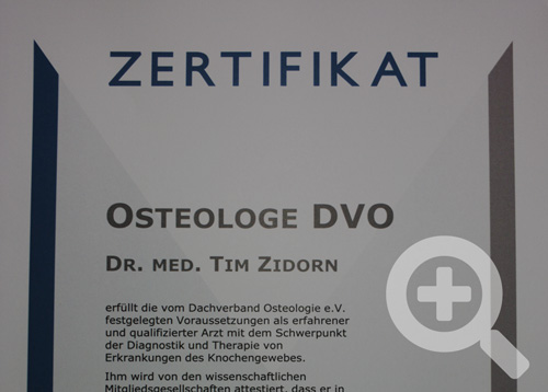 DVO Zertifikat Osteologie